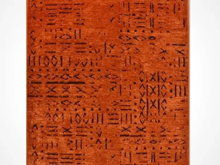 Resim Halı Festival Kilim Turuncu Makinede Yıkanabilir – Resim Halı Çerkezköy